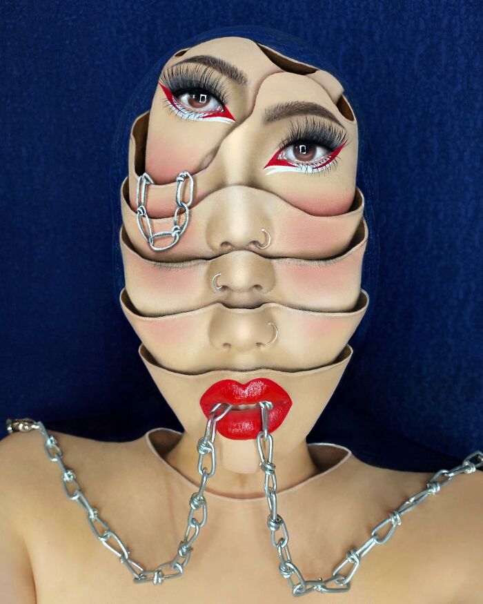 Extraordinary Makeup: 30 Optical Illusion Looks By This Artist (New Pics)