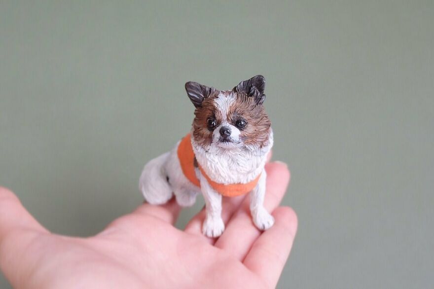 A Collection Of Dog Sculptures I Made From Polymer Clay