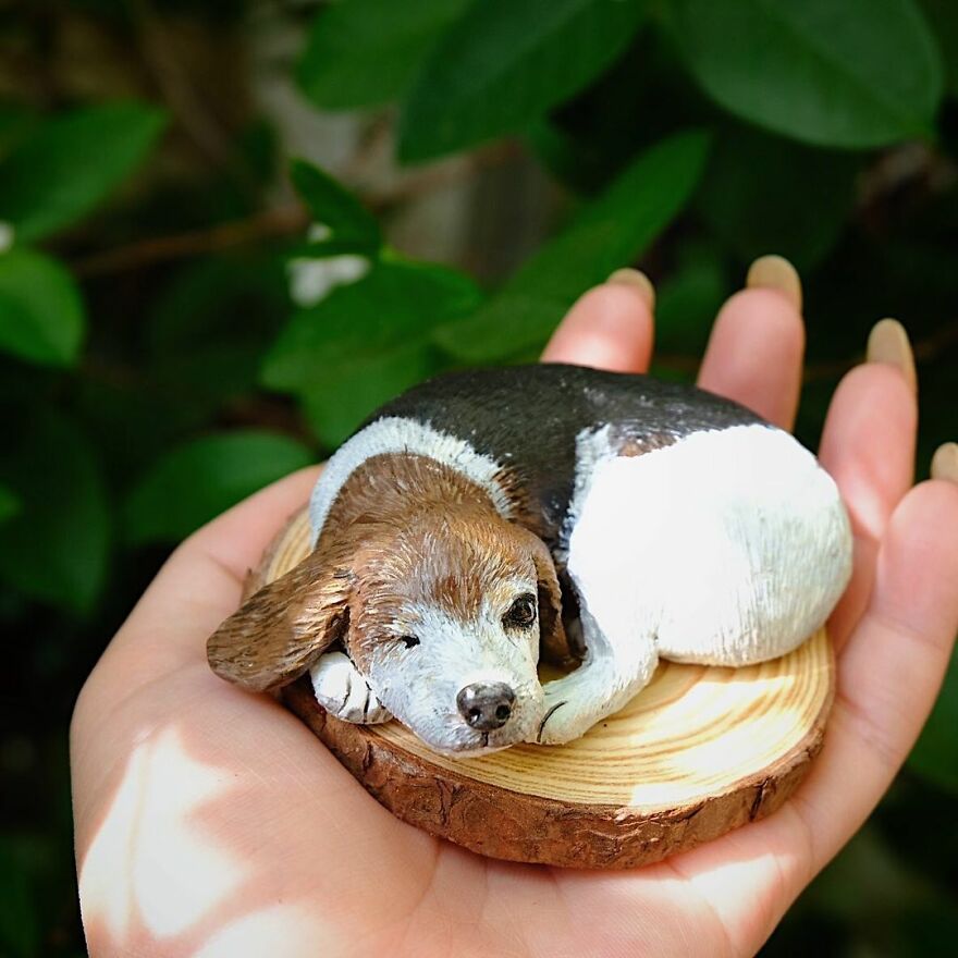 A Collection Of Dog Sculptures I Made From Polymer Clay