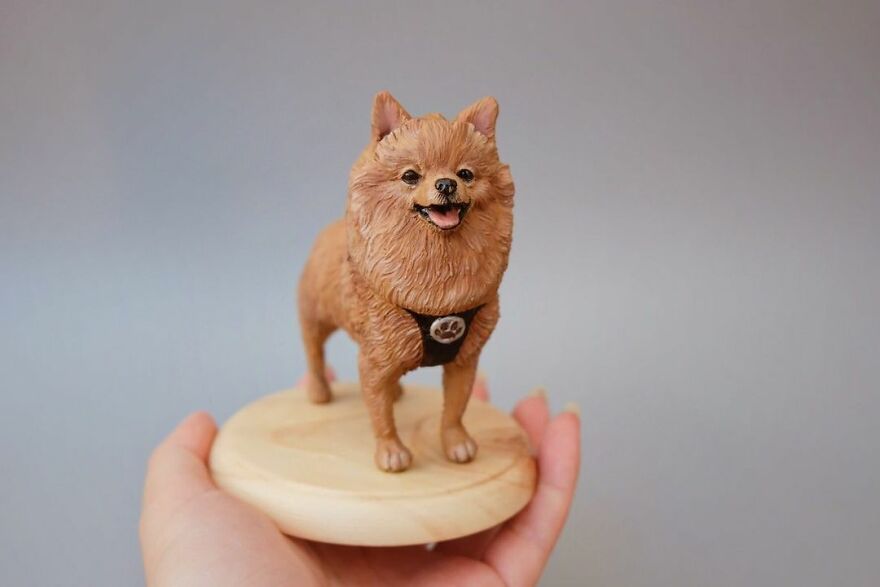 A Collection Of Dog Sculptures I Made From Polymer Clay