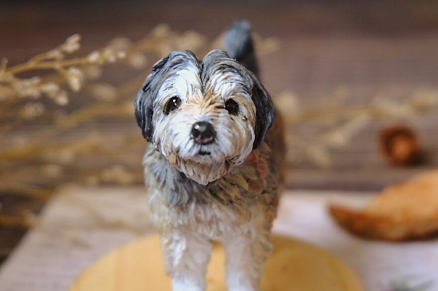 A Collection Of Dog Sculptures I Made From Polymer Clay