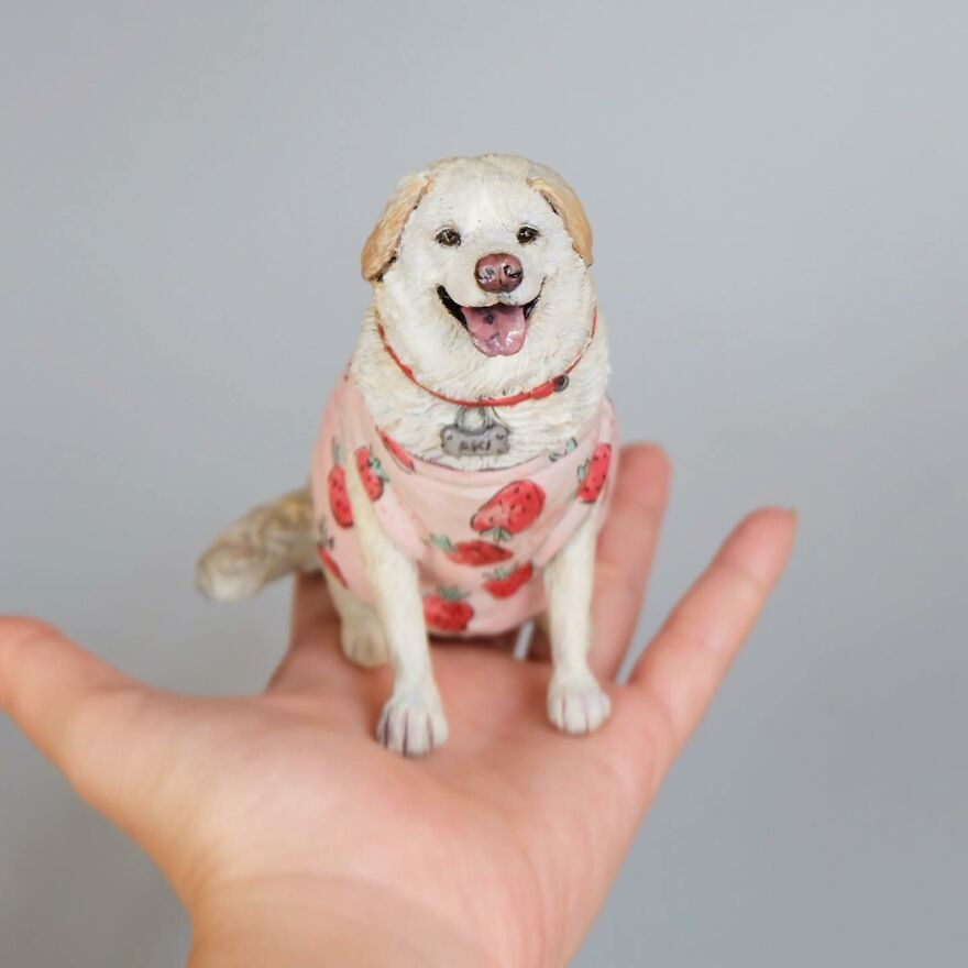 A Collection Of Dog Sculptures I Made From Polymer Clay