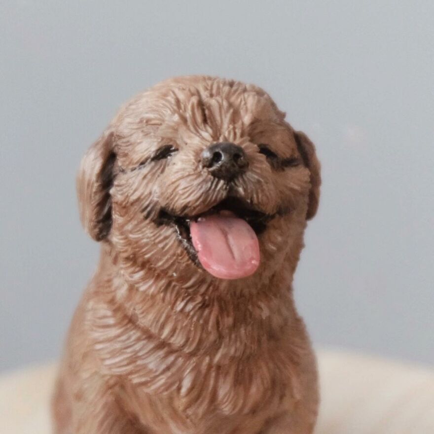 A Collection Of Dog Sculptures I Made From Polymer Clay