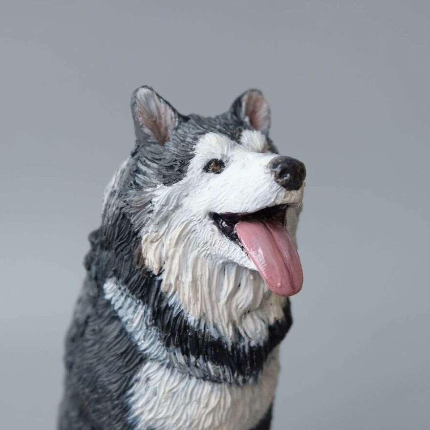 A Collection Of Dog Sculptures I Made From Polymer Clay