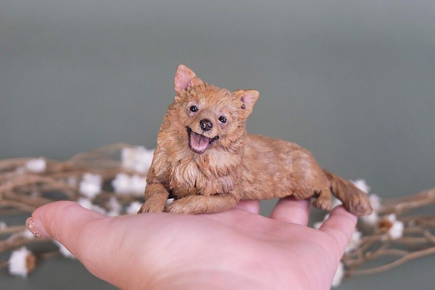 A Collection Of Dog Sculptures I Made From Polymer Clay