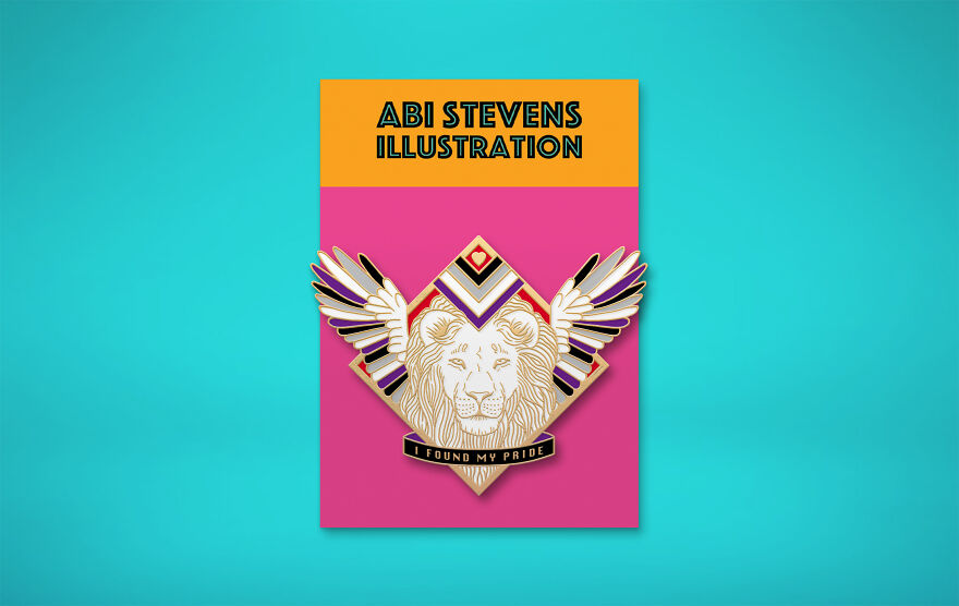 Asexual Pride Enamel Pin Mock-Up