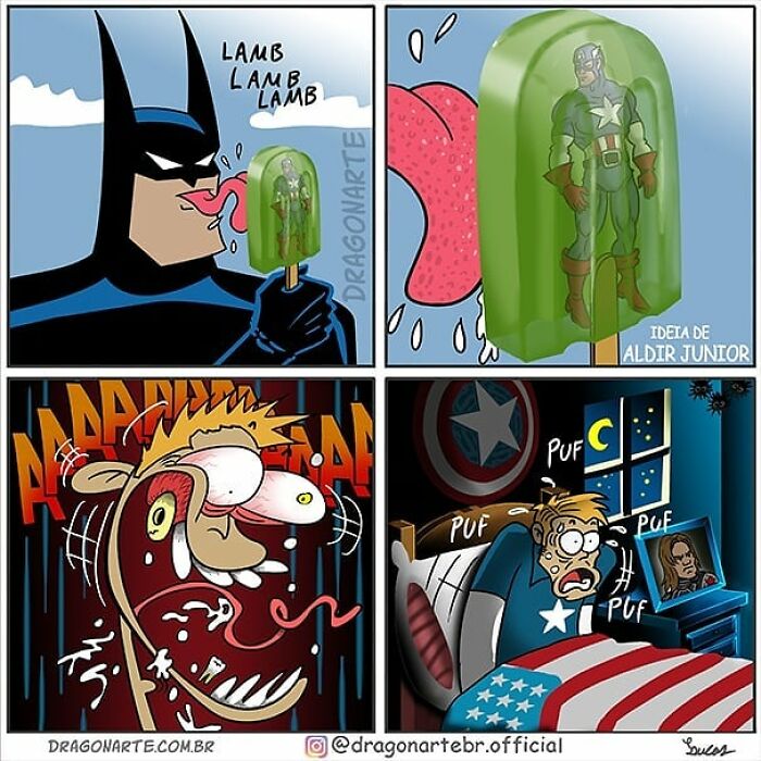 Artist Shows What Superheroes And Other Famous Characters Do When They Are Not Saving The World ( New Comics)