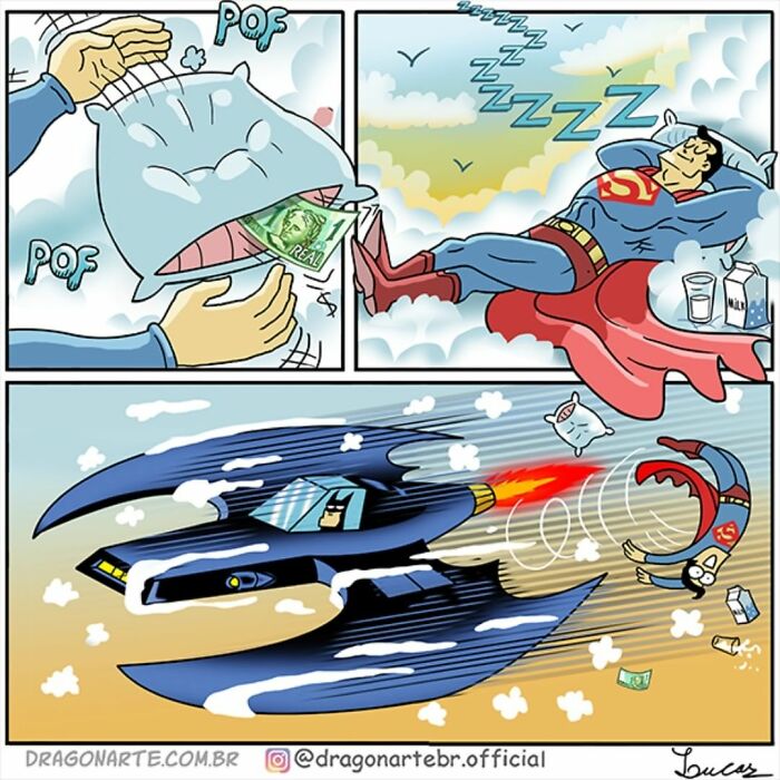Artist Shows What Superheroes And Other Famous Characters Do When They Are Not Saving The World ( New Comics)