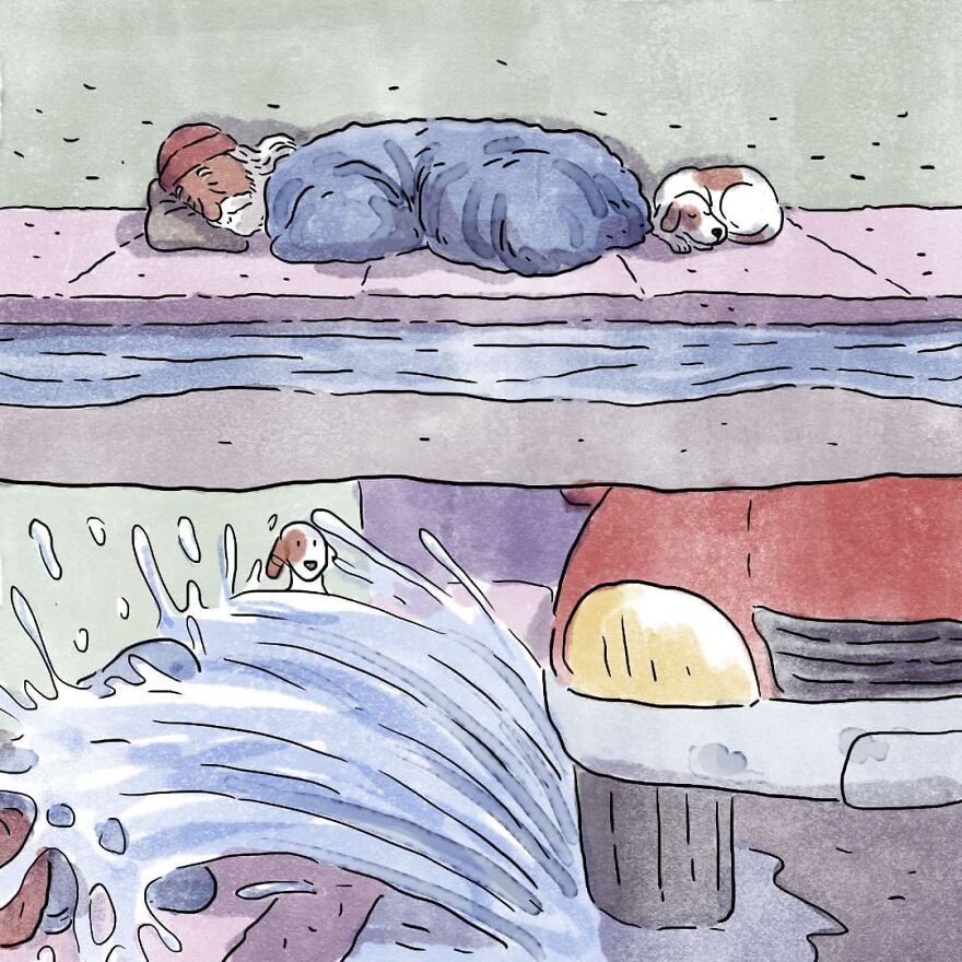 Un artista brasileño crea cómics desgarradores sin usar una sola palabra (7 nuevas historietas)