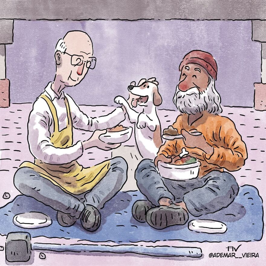 Un artista brasileño crea cómics desgarradores sin usar una sola palabra (7 nuevas historietas)