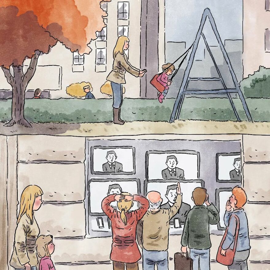 Un artista brasileño crea cómics desgarradores sin usar una sola palabra (7 nuevas historietas)