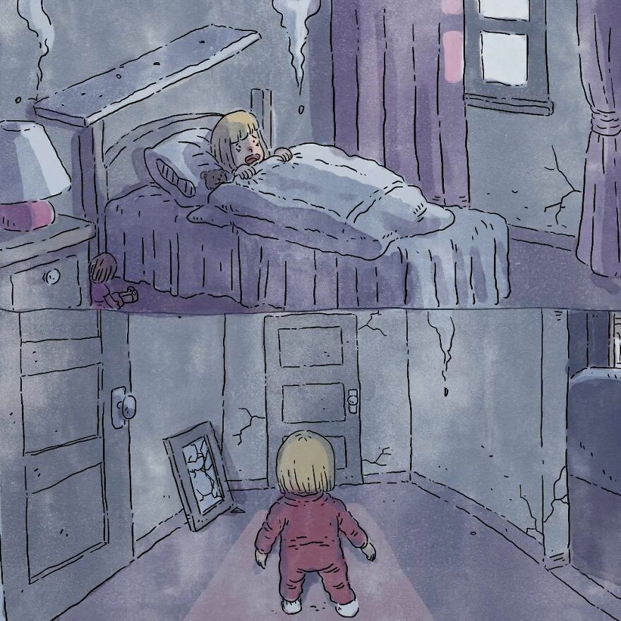 Un artista brasileño crea cómics desgarradores sin usar una sola palabra (7 nuevas historietas)