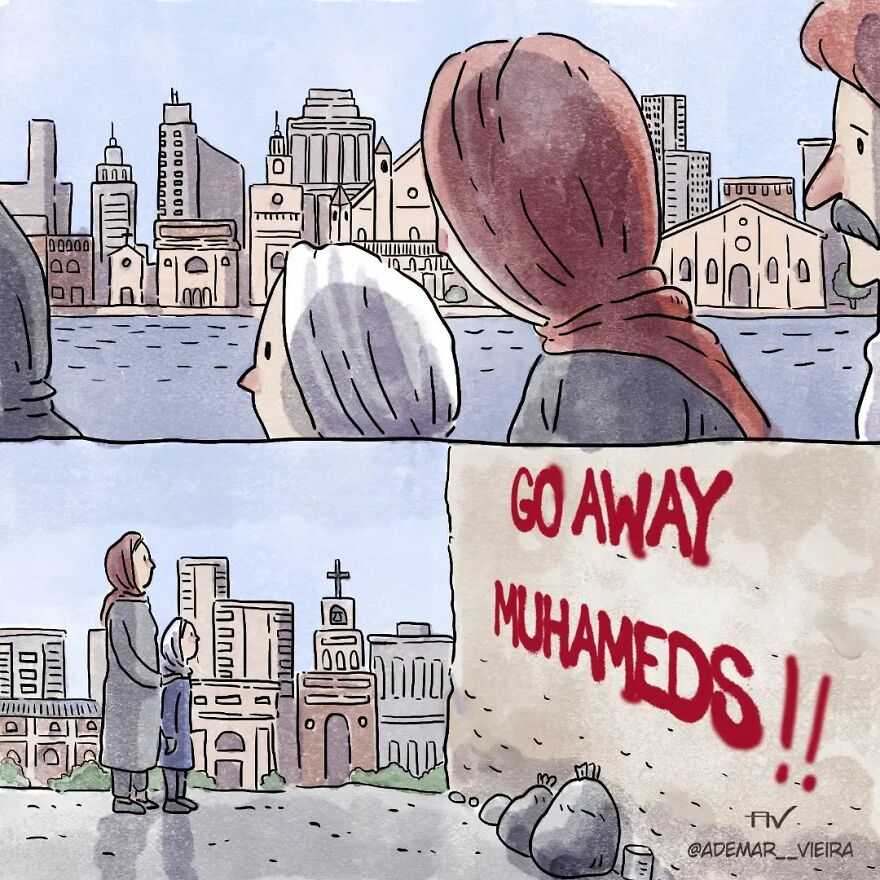 Un artista brasileño crea cómics desgarradores sin usar una sola palabra (7 nuevas historietas)