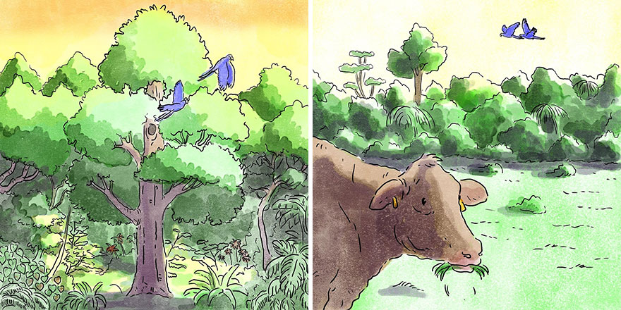 Un artista brasileño crea cómics desgarradores sin usar una sola palabra (7 nuevas historietas)