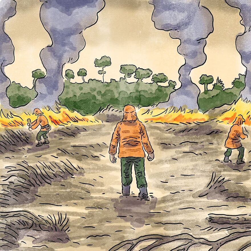 Un artista brasileño crea cómics desgarradores sin usar una sola palabra (7 nuevas historietas)