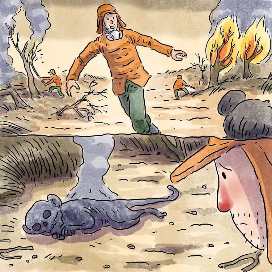 Un artista brasileño crea cómics desgarradores sin usar una sola palabra (7 nuevas historietas)