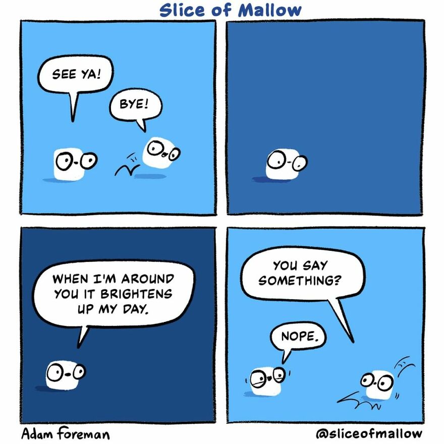 Artist Brings Marshmallows To Life In Very Fun And Relatable Comics