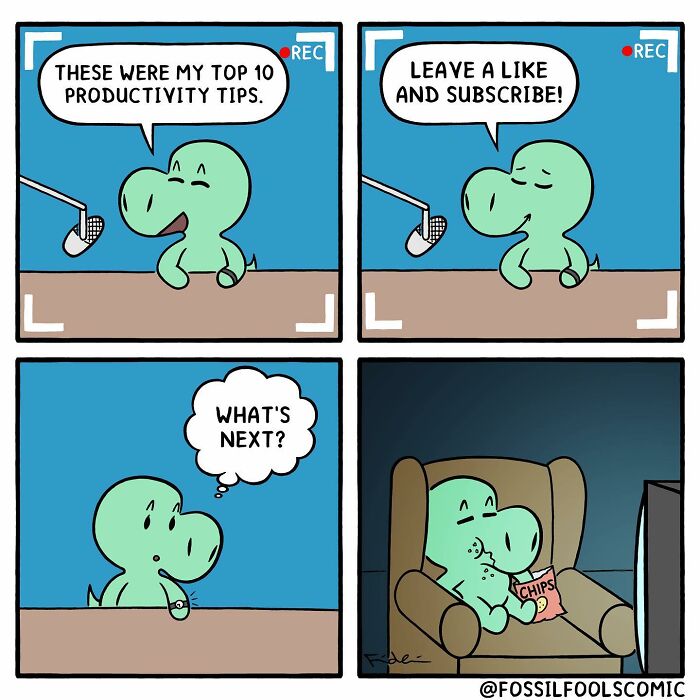 Artist Shows In Cute And Funny Comics The Secret Life Of Dinosaurs