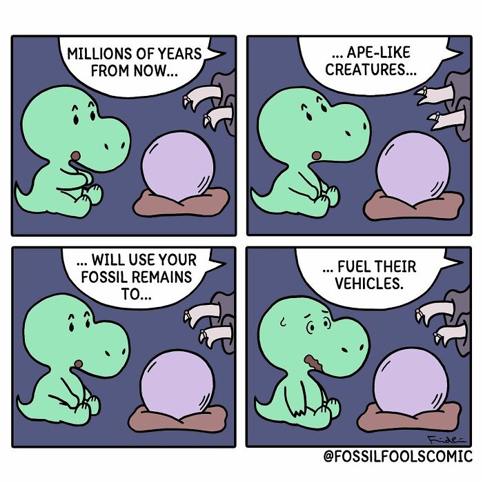 Artist Shows In Cute And Funny Comics The Secret Life Of Dinosaurs