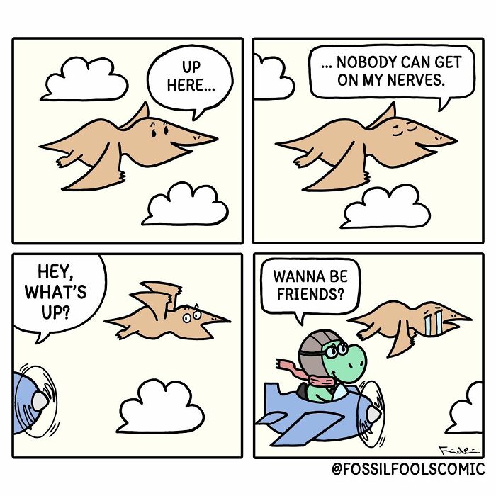 Artist Shows In Cute And Funny Comics The Secret Life Of Dinosaurs