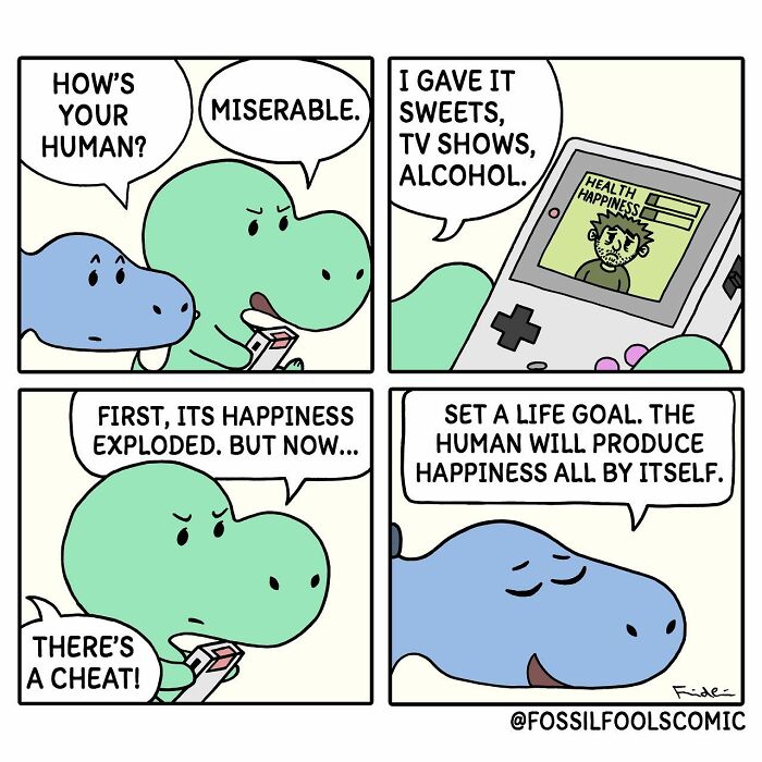 Artist Shows In Cute And Funny Comics The Secret Life Of Dinosaurs