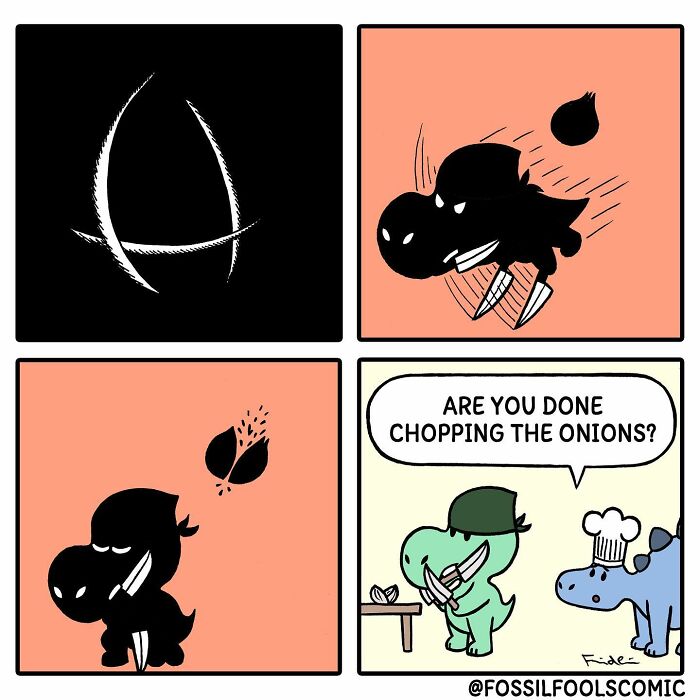 Artist Shows In Cute And Funny Comics The Secret Life Of Dinosaurs