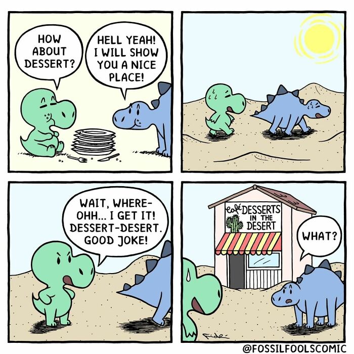 Artist Shows In Cute And Funny Comics The Secret Life Of Dinosaurs