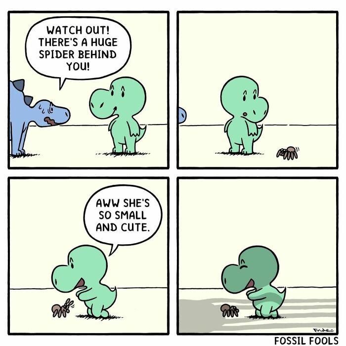 Artist Shows In Cute And Funny Comics The Secret Life Of Dinosaurs