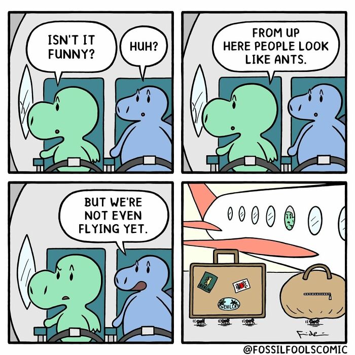 Artist Shows In Cute And Funny Comics The Secret Life Of Dinosaurs