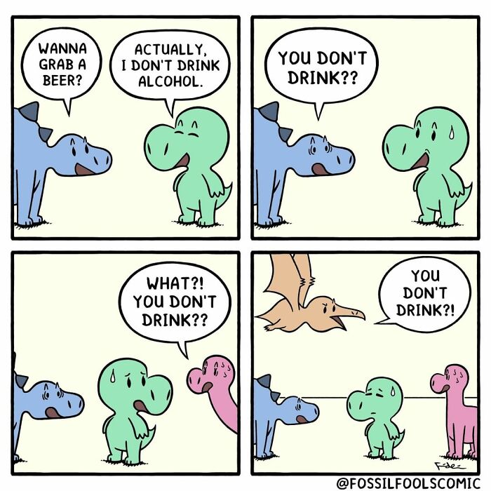 Artist Shows In Cute And Funny Comics The Secret Life Of Dinosaurs