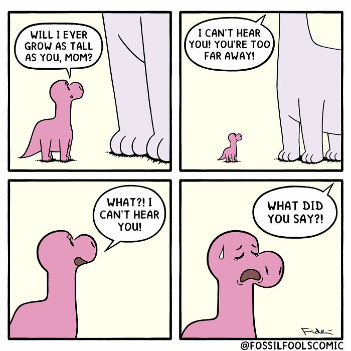 Artist Shows In Cute And Funny Comics The Secret Life Of Dinosaurs