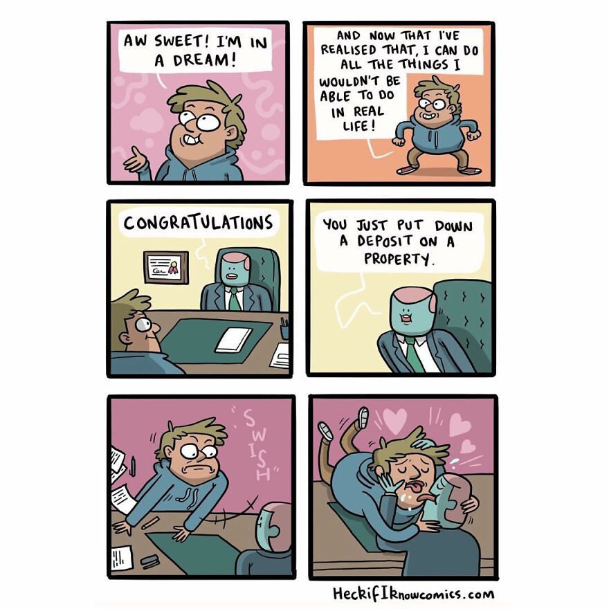 Artist Shows In Hilarious Comics The Absurdity Of Our Lives