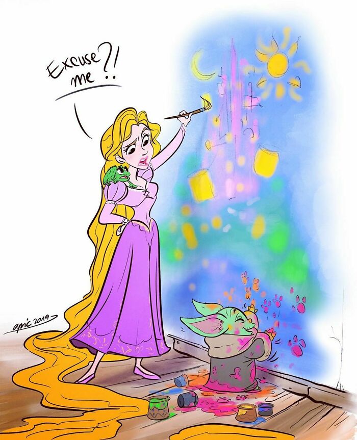 This Artist Drew Baby Yoda Annoying Disney Characters And It Is Cute