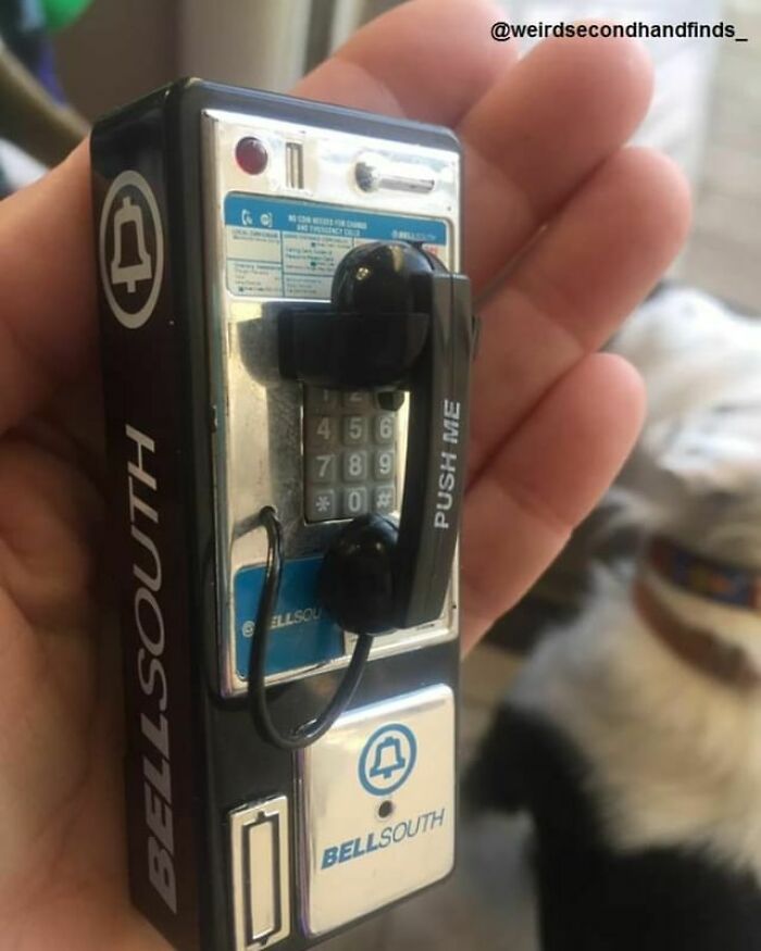 Fridge Magnet Find! It’s Okay, You Can “Call” Me Nostalgi. Push Me Yep It Does Ring