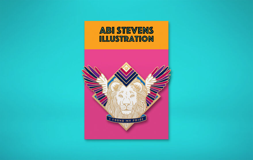 Bi Pride Enamel Pin Mock-Up