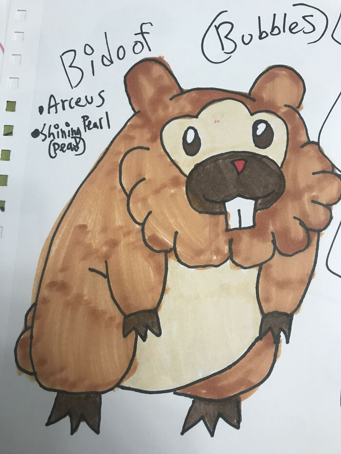 I Drew Bidoof From Pokemon