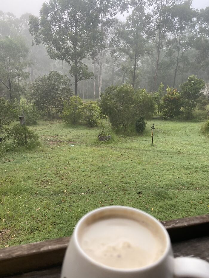 I Like Sitting On My Back Deck With My Morning Coffee