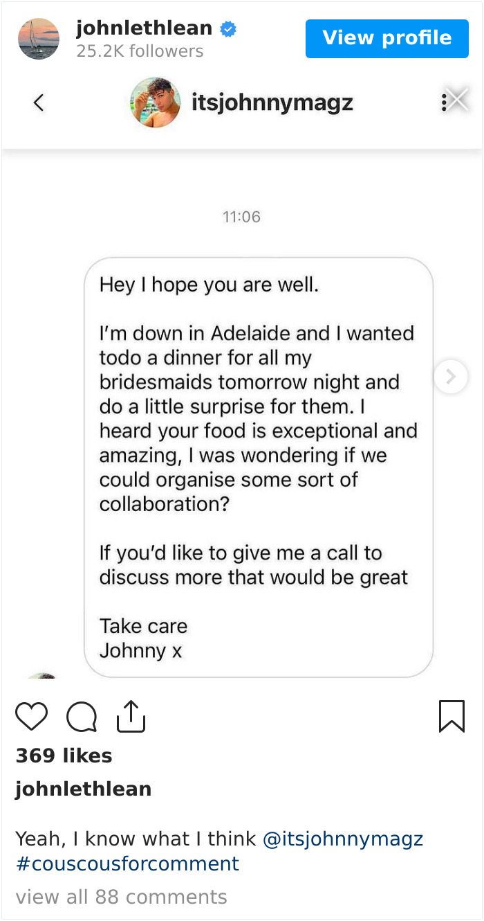 Yeah, I Know What I Think @itsjohnnymagz #couscousforcomment