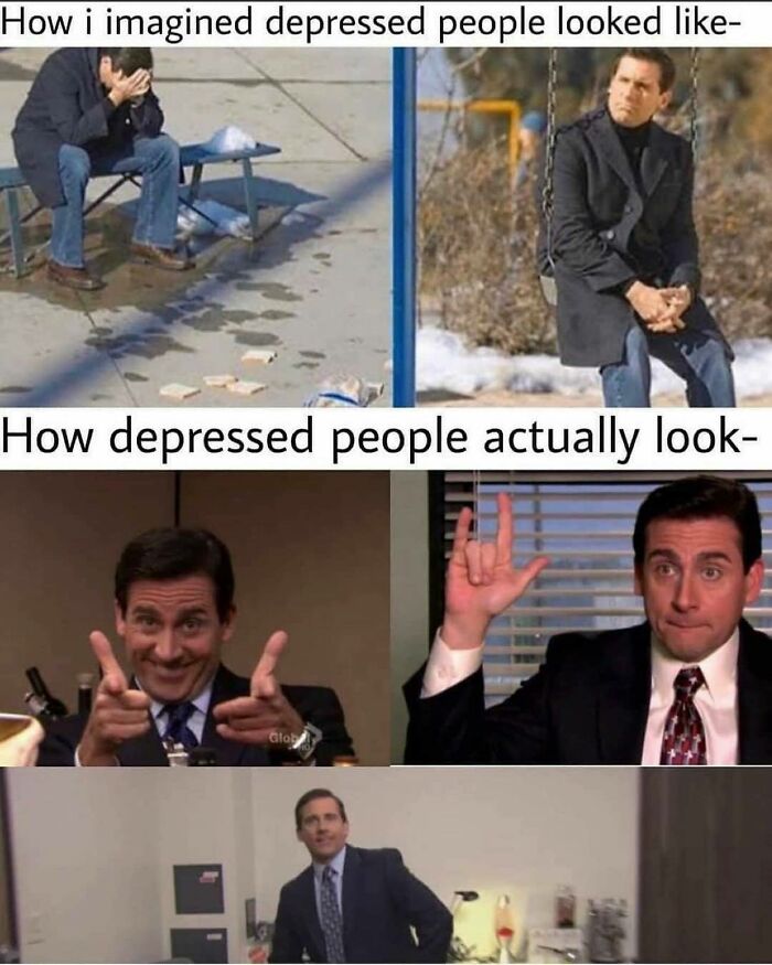 Actually Really Life Footage Of What People Think Depression Or Mental Health Issues Look Like.
fact: Most Of Us Pass The Days Looking, Happy And Carefree. It’s How We Cope Because Sharing Our Pain Is Still Stigmatized. Many Of Us Are Still Very High Functioning.
everyone Is Fighting A Battle You Know Nothing About. Be Human, Kind. - @therealjoirizarry
@office_memes_daily_
.
.
.
.
.
#mentalhealthawareness #mentalhealthmemes🖤 #depressionawareness #depressionsupport #fightdepressionandanxiety #letstalkaboutit #endthestigmaonmentalhealth #safeplaceinsideyourhead