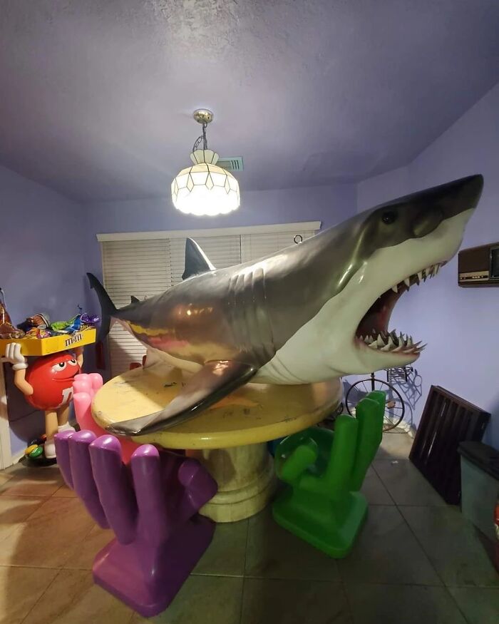 "So I Found On Marketplace Thinking Life Size Was 5 Or 6 Ft Like All My Others But Nope. I Couldn't Say No So Now I Have A 12 Ft Table Centerpiece" 