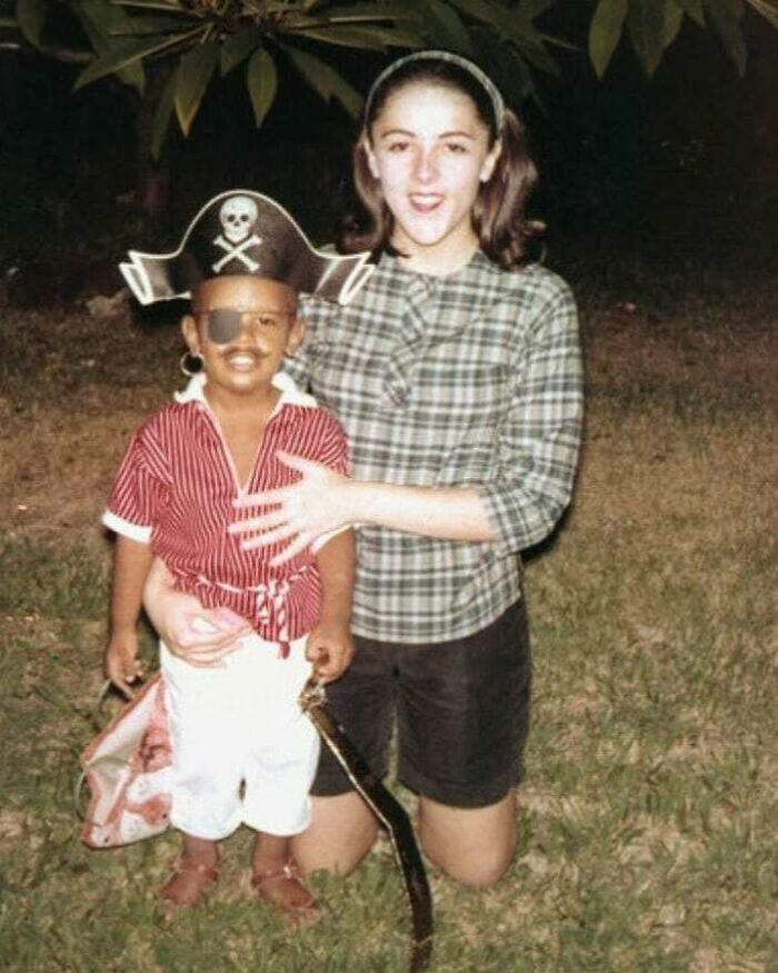 A Young Barack Obama With His Mother On Halloween (1964)