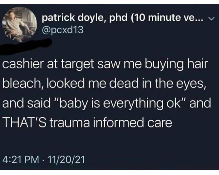 Gorgeous Gorgeous Girls (& Babes Of All Genders) Use Hair Color As A Coping Mechanism ✌🏻🙃
-@ahhhhbree
#therapymemes #therapyhumor #anxiety #copingskills #hairdye #lgbtmemes #mentalhealthmeme #selfworth #mentalhealth #mentalhealthmatters #mentalhealthawareness #trauma #traumainformed