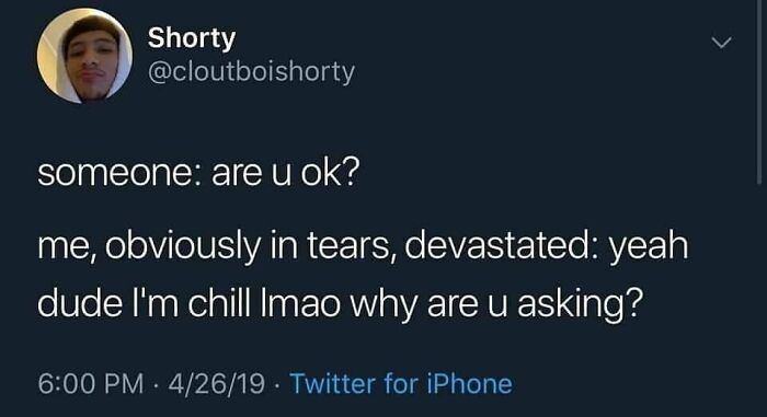 This Is Me…🥺🥺🤪🤪🤪 Hahahaha I Need To Get Better At Expressing My Emotions. I’m Working On It Though 😅 - @tanner_hamilton22
.
.
.
.
.
.
.
#anxietyawareness #anxiety #sadboy #sadness #ilistentosadsongstomakemesadder #beatdepressionandanxiety #keepgoing #wegotthis