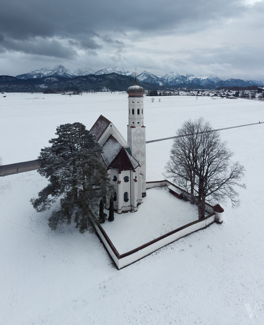 Saint Coloman's Church In Southern Germany. Love That Backdrop Too