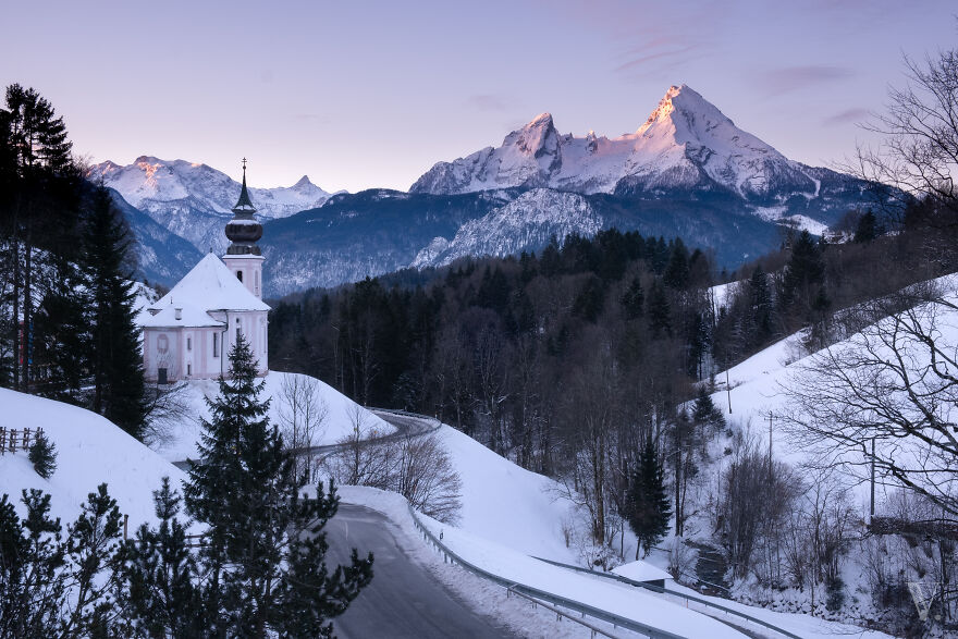 This Is Maria Gern. A Quite Famous View In The Bavarian Alps, Germany