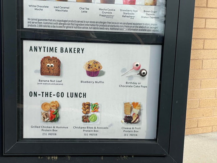 Bakery items and cake pops with wiggle eyes, showing creative eyebombing making random objects better.