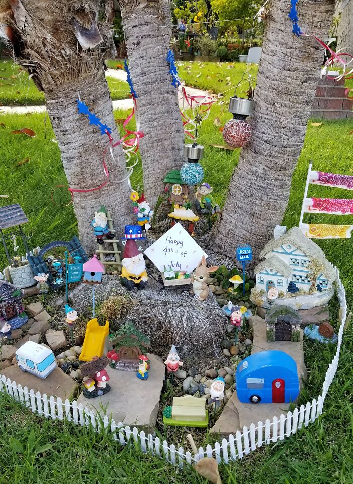 I Created A Mini Gnome Garden With Monthly Themes For My Bunny