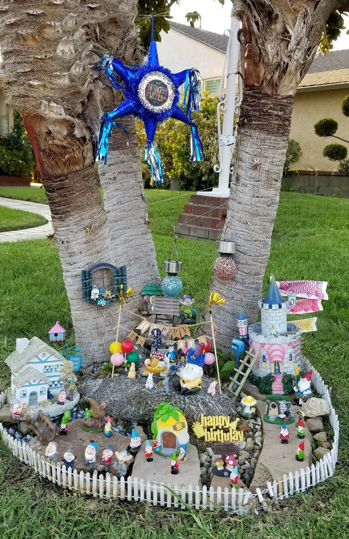 I Created A Mini Gnome Garden With Monthly Themes For My Bunny