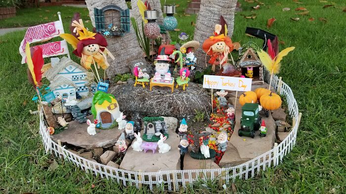 I Created A Mini Gnome Garden With Monthly Themes For My Bunny