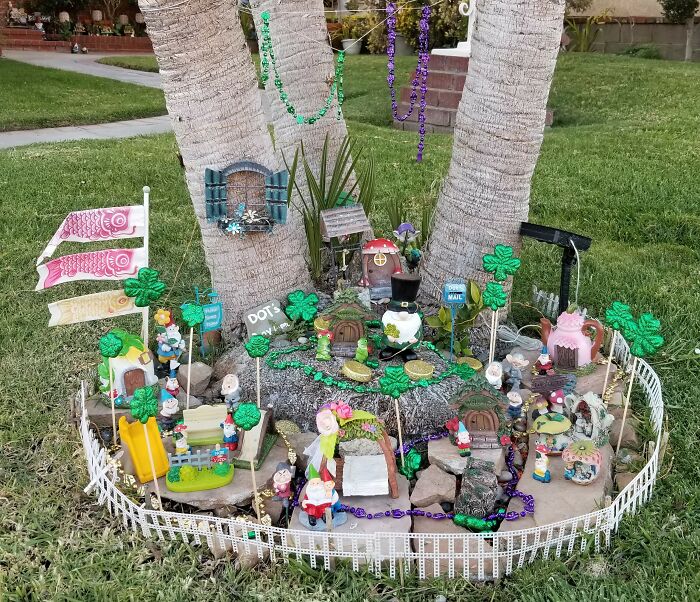 I Created A Mini Gnome Garden With Monthly Themes For My Bunny